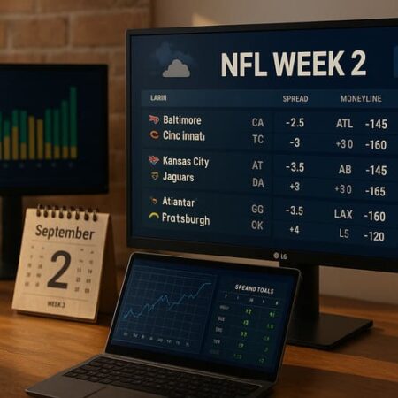 Semana 2 de la NFL: Tendencias tempranas en diferenciales y totales
